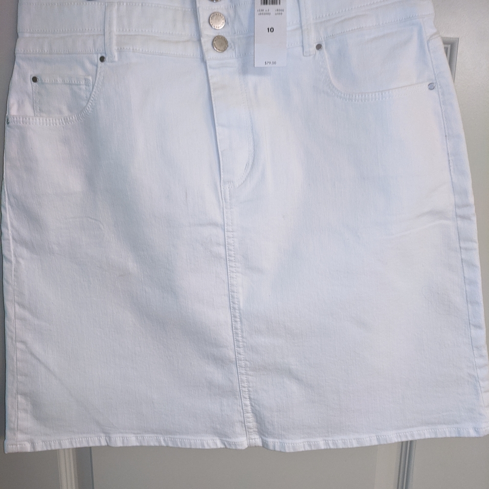 White Jean mini skirt